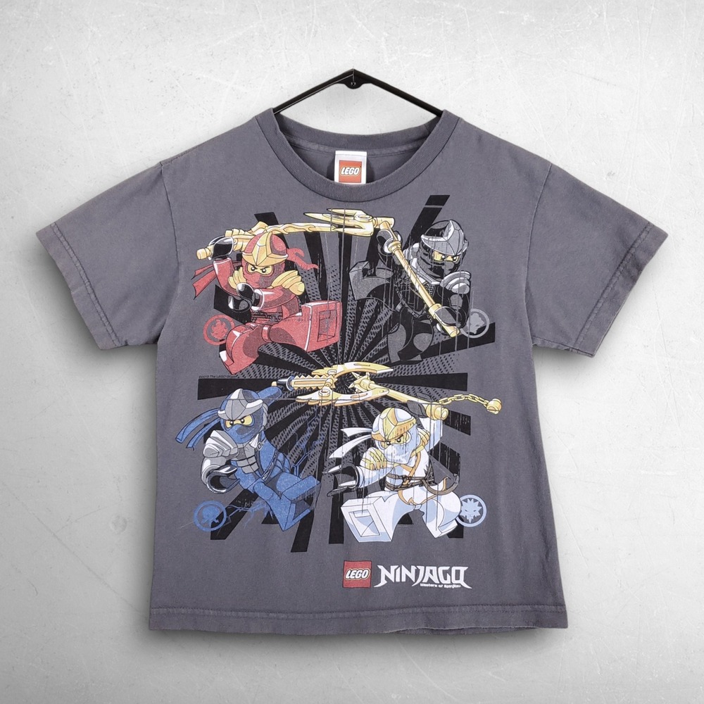 LEGO Ninjago Masters of Spinjitzu Graphic T-Shirt Youth L (10/12) Gray 2012